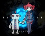 Rating: s Tags: Female, Twin Tails, Red Hair, Vocaloid, Holding Hands, Mecha, Curls, Kasane Teto, Ahoge, Pixiv, Cyber, UTAU, Song Of An Eared Robot
