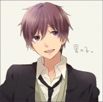 Rating: s Tags: Male, Purple Eyes, Short Hair, Purple Hair, Tie, Open Mouth, Solo, Looking To Side, PNG Conversion, Pocky1202