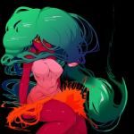 Rating: q Tags: Female, Ecchi, Dress, Long Hair, Pink Dress, Sitting, Pink Outfit, Curls, Kemonomimi, Freckles, Original, Side Tail, Teal Hair, Red Skin, Orange Eyes, deviantART, Big Breasts, Facial Mark, Wavy Hair, Dragon Person, Black Background, Simple Background, Floating Hair, Splatter, Surreal, Curves, Bare Legs, Strapless, Strapless Dress, Slugbox, Yellow Sclera