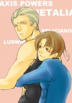 Rating: s Tags: Male, Brown Hair, Green Eyes, Blonde Hair, Ahoge, Axis Powers: Hetalia, North Italy, Germany, Studio Deen