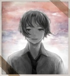 Rating: s Tags: Male, Black Hair, Brown Hair, Short Hair, Sky, Crying, Tie, Photo (Object), Ahoge, Axis Powers: Hetalia, North Italy, Solo, Smile, Axis Power Countries, Mediterranean Countries, Looking At Camera, Pixiv Id 125860