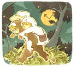 Rating: s Tags: Female, Male, Flower, Night, Forest, Moon, Short Hair, Grass, Sleeping, Vocaloid, Blonde Hair, Eyes Closed, Carry, Costume, Crying, Usagimimi, Kagamine Rin, Kagamine Len, Tree, Kemonomimi, Nature, Pixiv, Alternate Outfit, Hair Clip, Aqua Eyes, Frame, Bear Outfit, Piggyback, Walking, Bunny Outfit, Pixiv Id 1226346