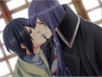 Rating: s Tags: Couple, Male, Long Hair, Black Hair, Yaoi, Two Males, Duo, Almost Kiss, Official Art, Taisho Mebiusline, Hiiragi Kyouichirou, Senge Iori