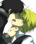 Rating: s Tags: Male, Fanart, Black Hair, Short Hair, Yaoi, Kiss, Blonde Hair, Two Males, Pixiv, Durarara!!, Orihara Izaya, Heiwajima Shizuo, Duo, Fanart From Pixiv, Wolf40