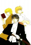 Rating: s Tags: Male, Three Males, Trio, Dear+ Cover Illustration Collection, Ikeda Kan, Official Art