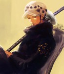 Rating: s Tags: Male, Fanart, Black Hair, Short Hair, Hat, Cap, Sword, Jacket, Sitting, Chair, ONE PIECE, Jewelry, Weapons, Earrings, Solo, Black Jacket, Trafalgar Law, Looking Away, Body Piercing, Tsuyomaru, Yellow Background, Simple Background, One Piece: Two Years Later, Bent Knees, Sitting On Chair, Goatee, Twitter, Black Outerwear